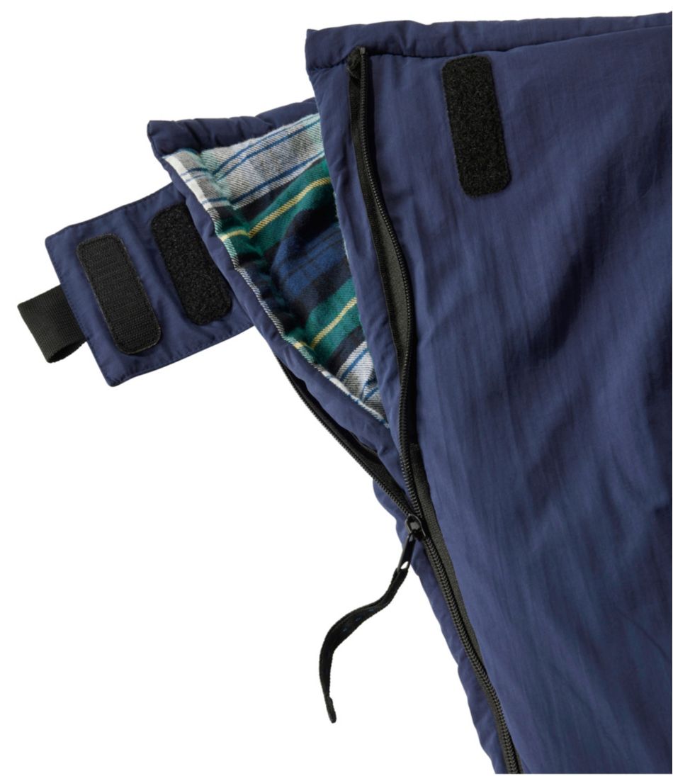 L.L.Bean Adults' Flannel Lined Camp Sleeping Bag, 20° OUTDOOR EQUIPMENT