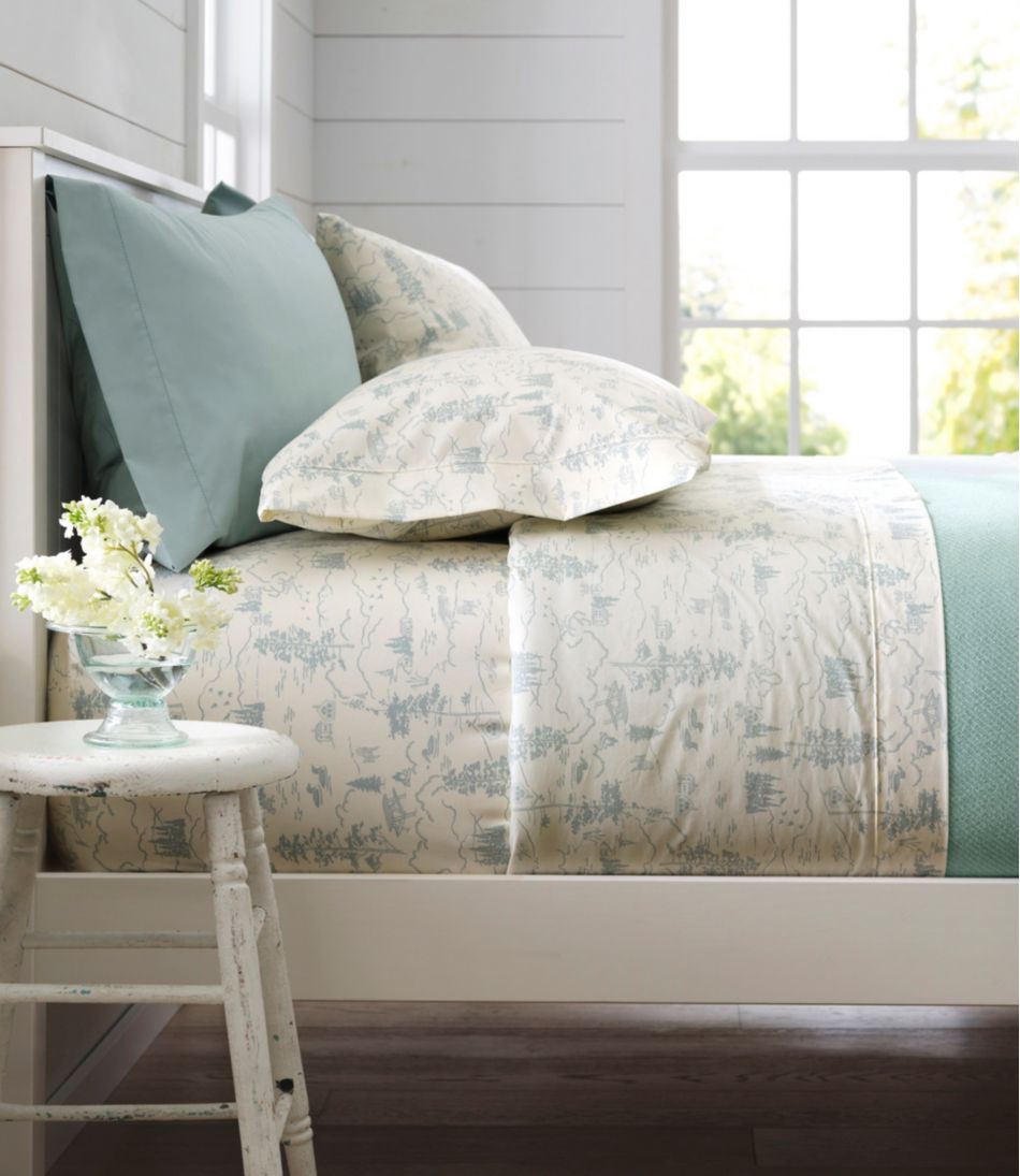 L.L.Bean 280-Thread-Count Pima Cotton Percale Pillowcases, Set of Two HOME GOODS