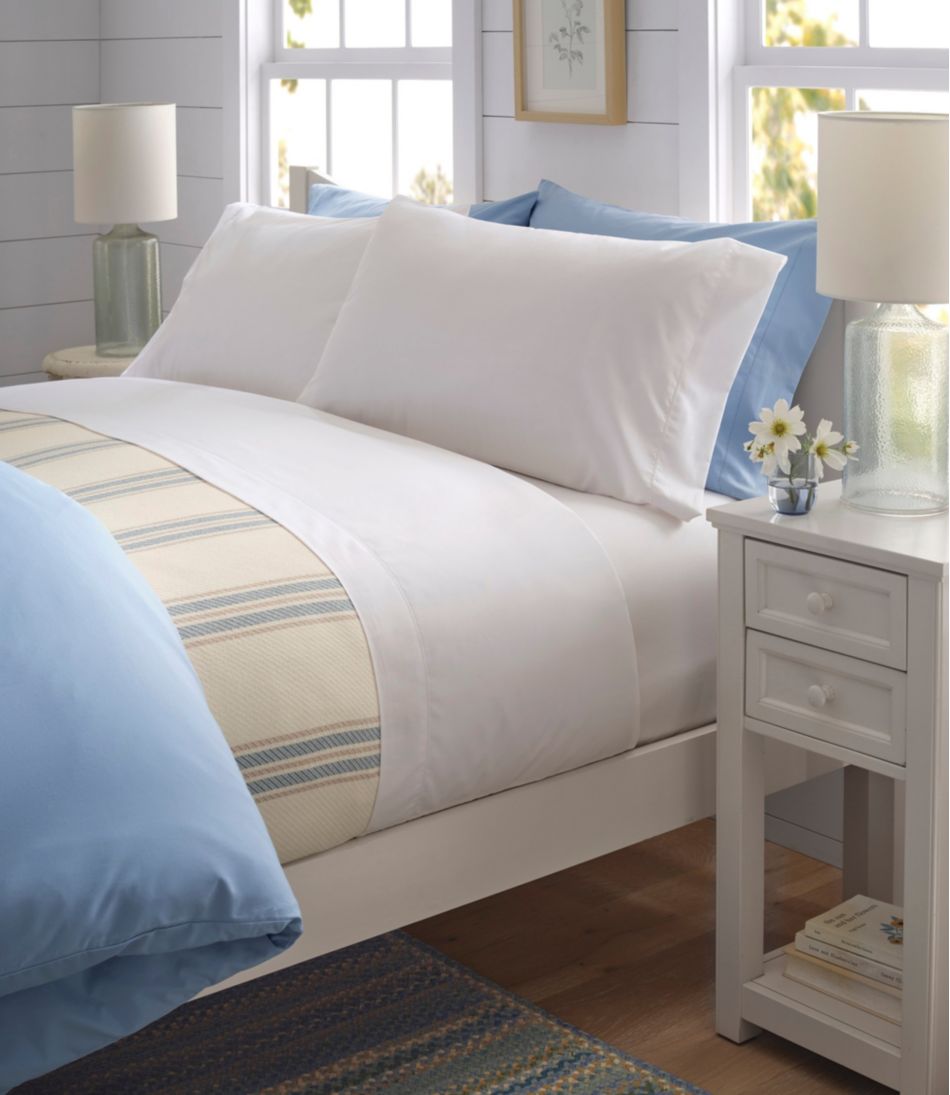 L.L.Bean 280-Thread-Count Pima Cotton Percale Sheet, Flat HOME GOODS