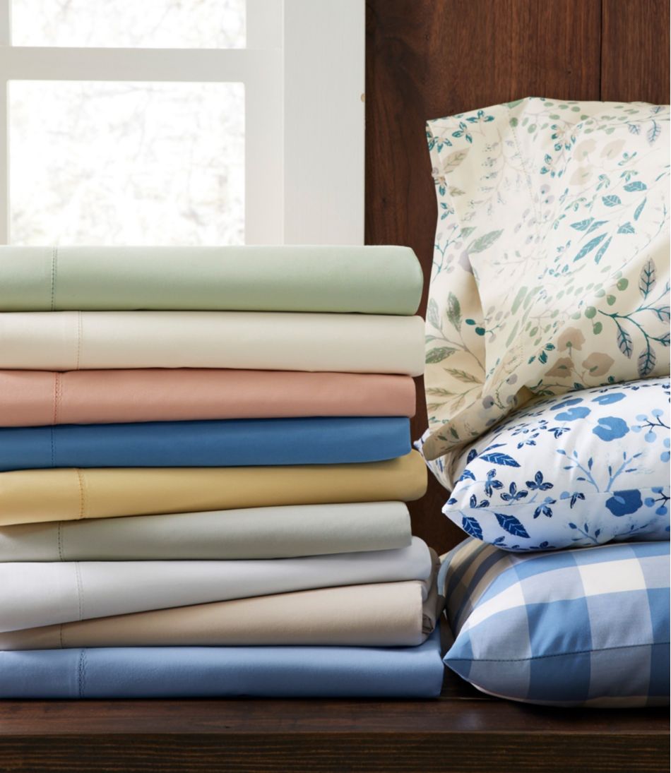 L.L.Bean 280-Thread-Count Pima Cotton Percale Sheet, Flat HOME GOODS