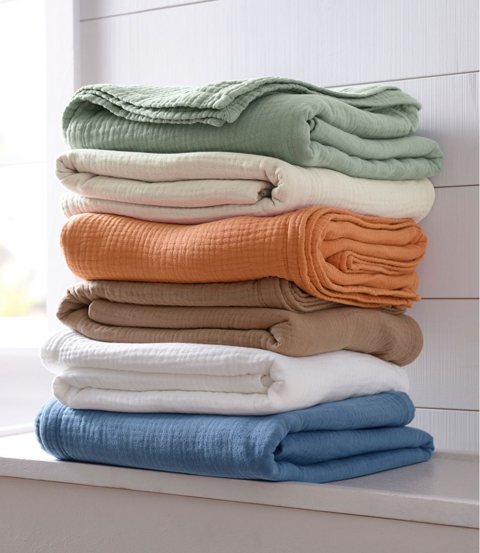 L.L.Bean Lightweight Cotton Gauze Blanket HOME GOODS