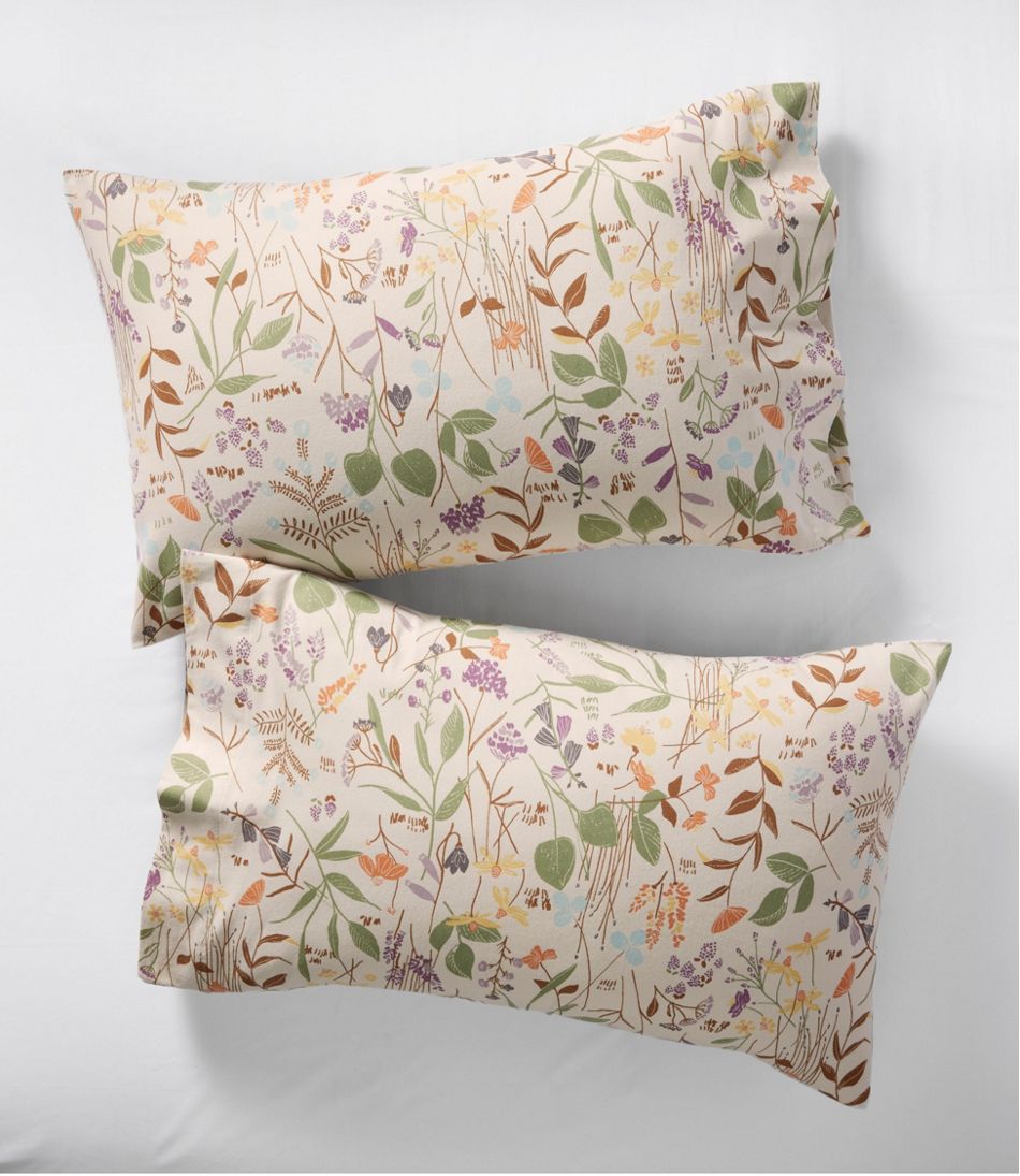 L.L.Bean Birch Floral Flannel Sheet Collection HOME GOODS