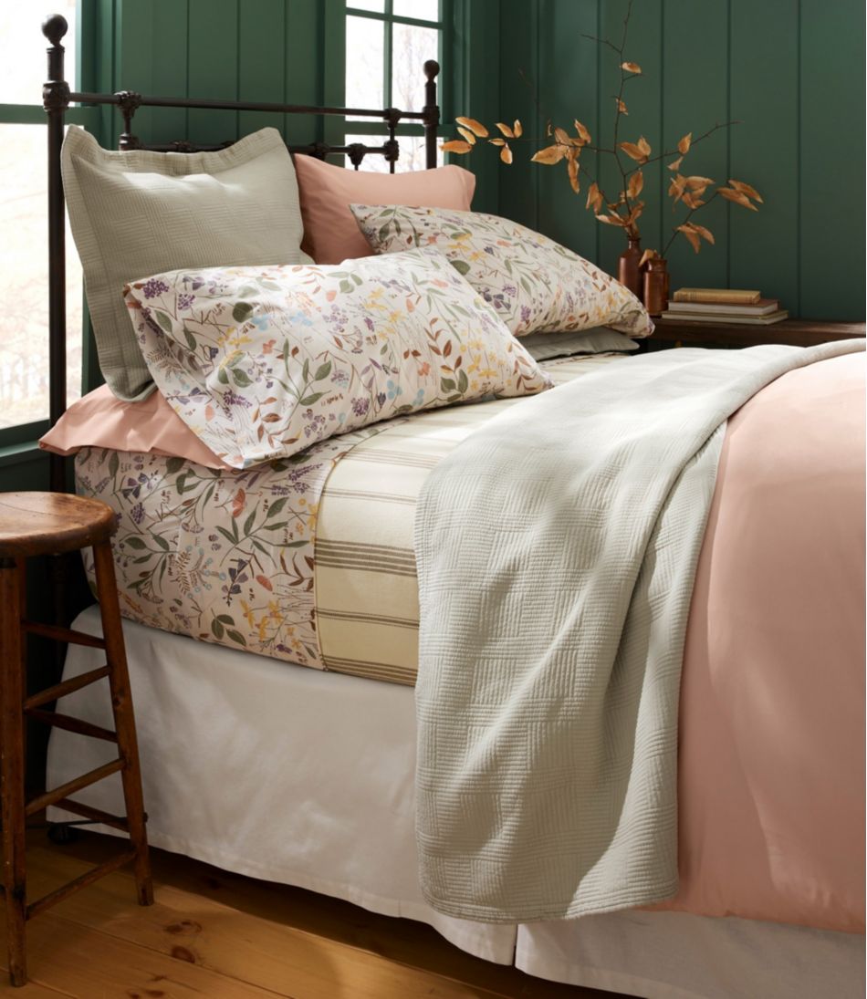 L.L.Bean 280-Thread-Count Pima Cotton Percale Comforter Cover Collection HOME GOODS