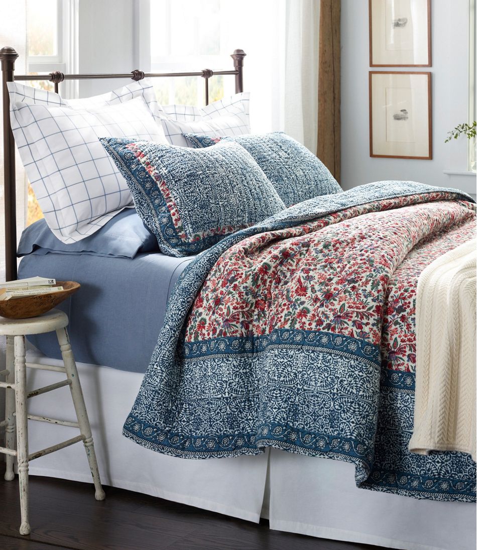 L.L.Bean Border Floral Quilt Collection HOME GOODS