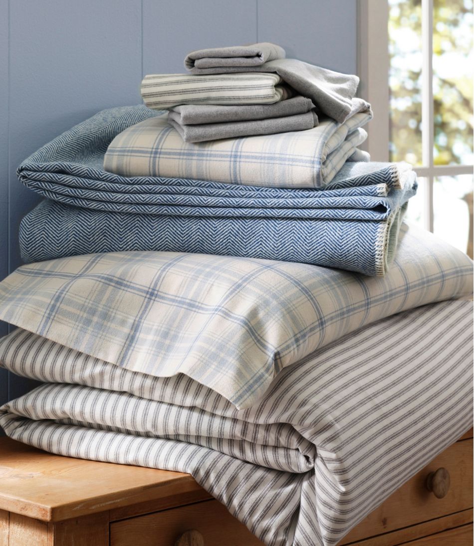 L.L.Bean Washable Wool Blanket, Herringbone HOME GOODS