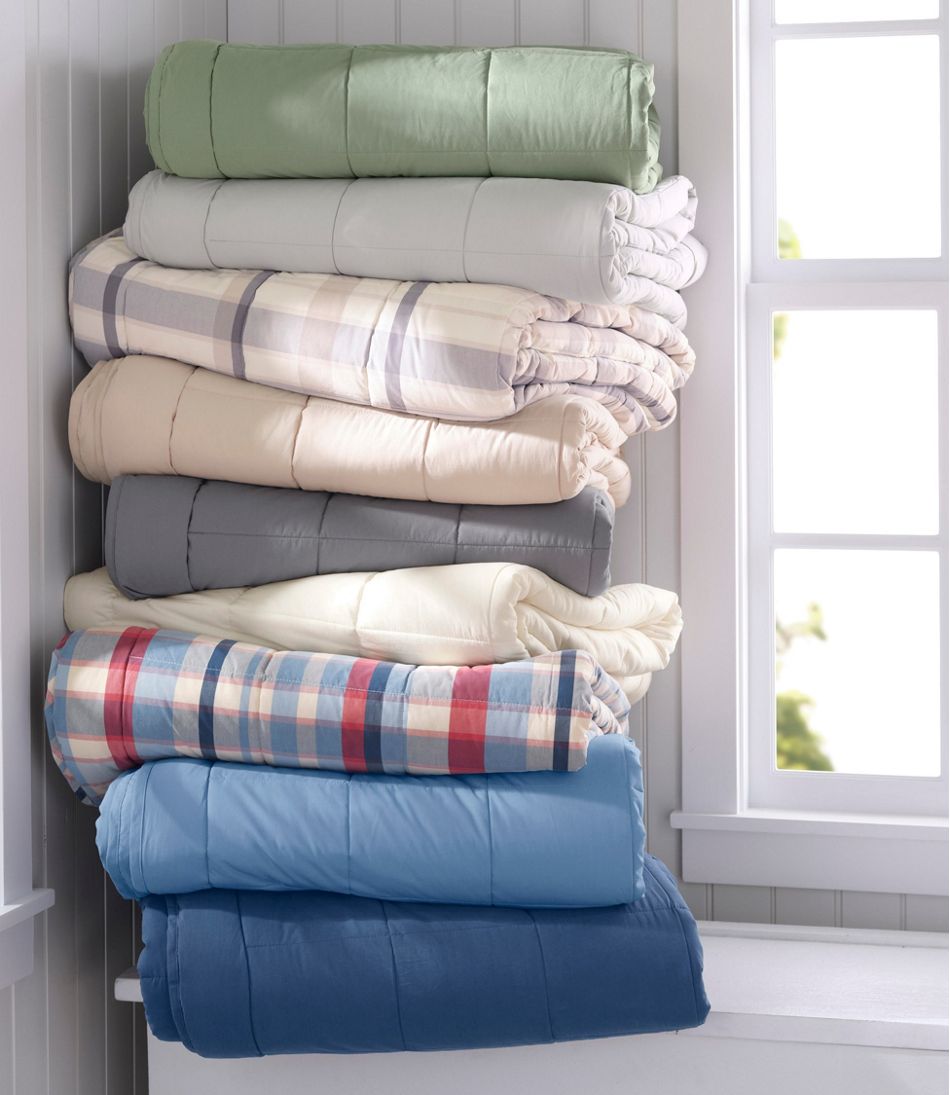 L.L.Bean Ultrasoft Cotton Comforter, Plaid HOME GOODS