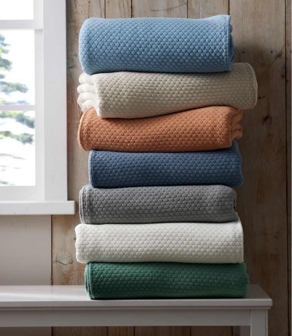 L.L.Bean Organic Honeycomb Matelassé Bedspread HOME GOODS