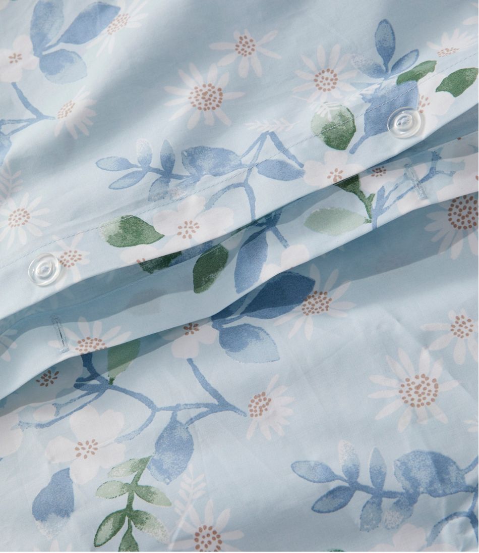 L.L.Bean Premium Egyptian Percale Comforter Cover Collection, Daisy HOME GOODS