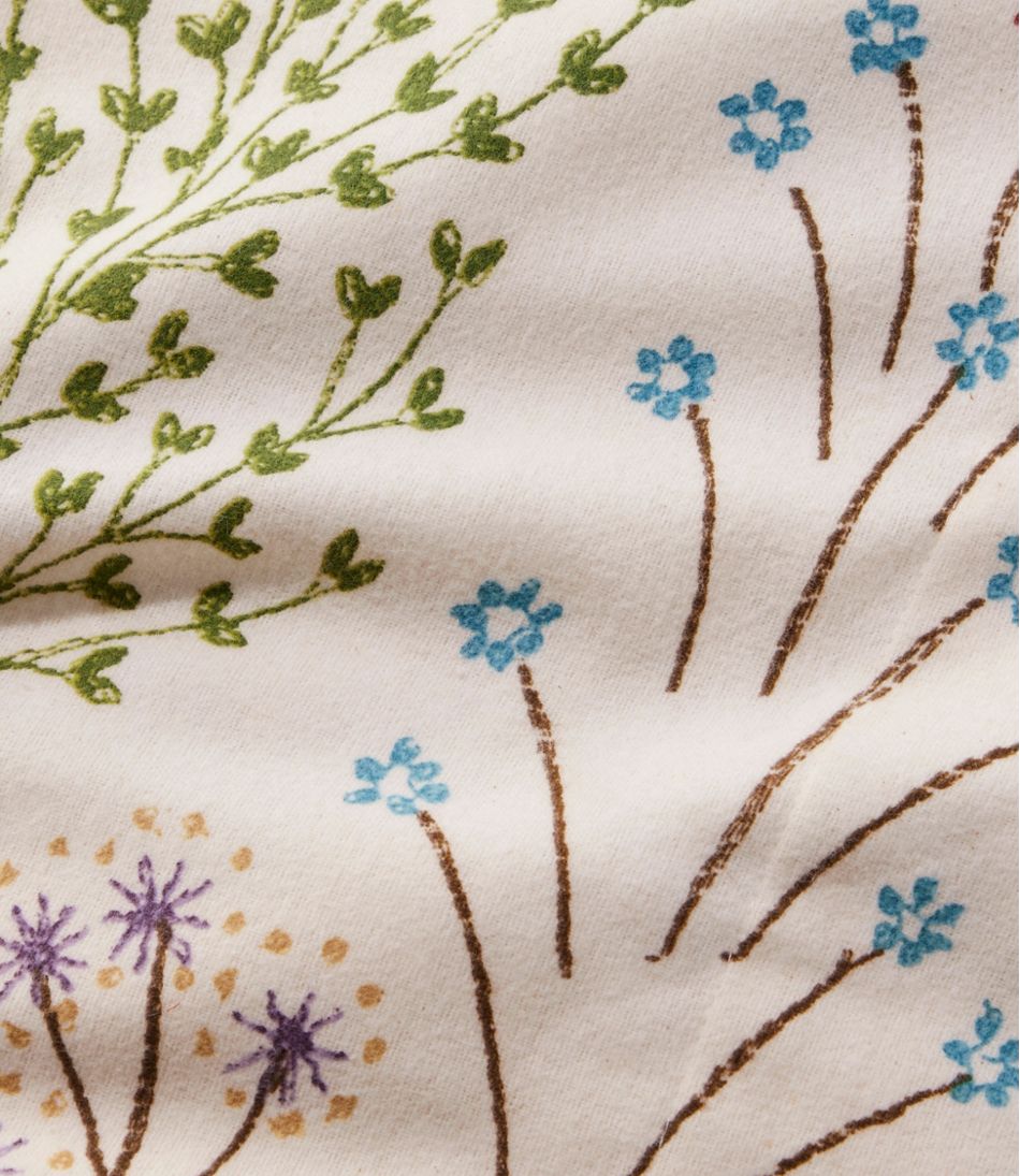 L.L.Bean Botanical Floral Flannel Comforter Cover Collection HOME GOODS