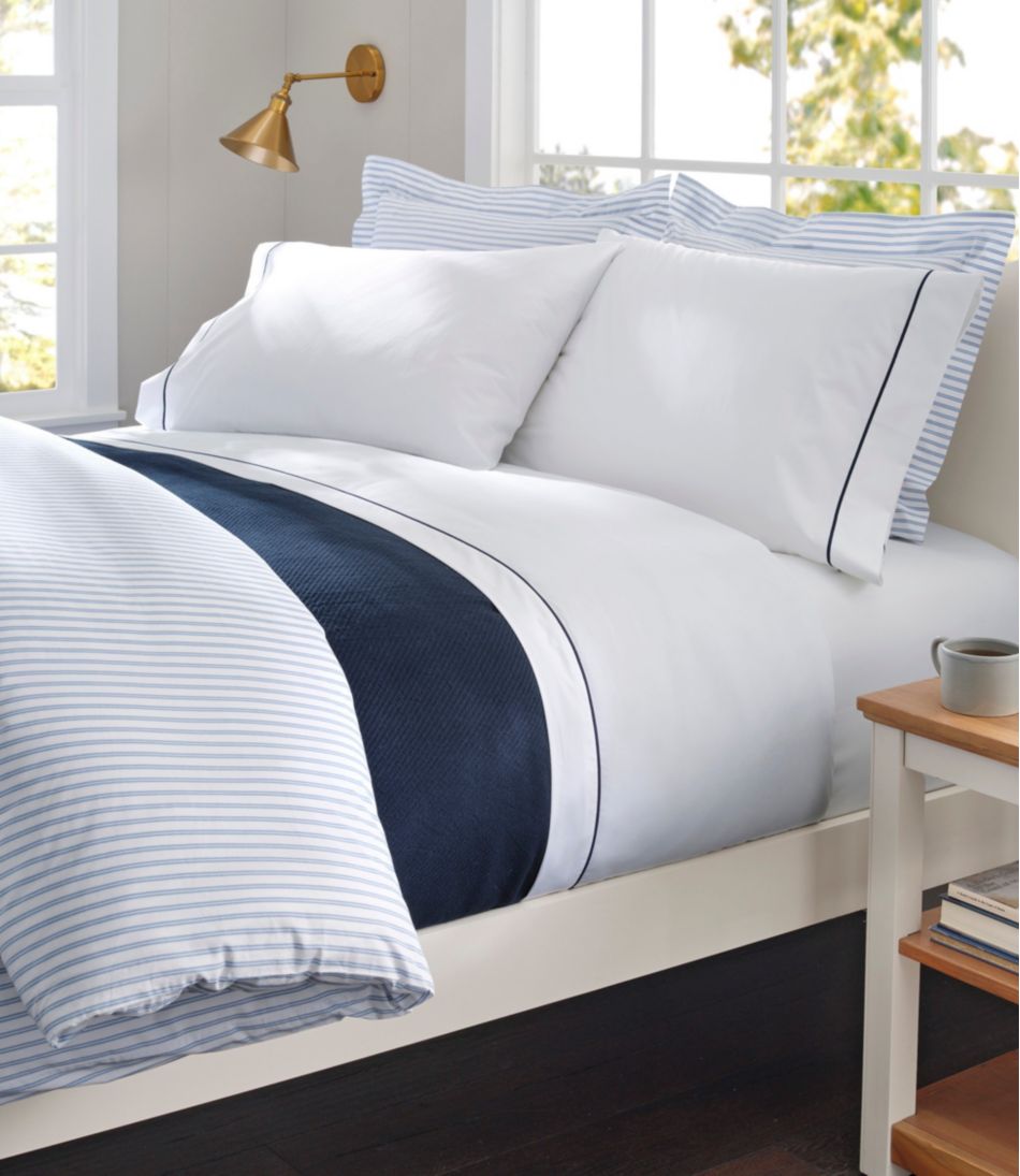L.L.Bean Premium Egyptian Percale Sheet Collection, Satin Stitch HOME GOODS|SALE