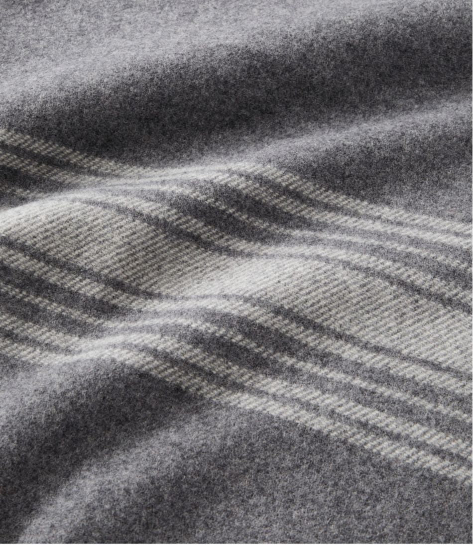 L.L.Bean Washable Wool Throw, Striped HOME GOODS