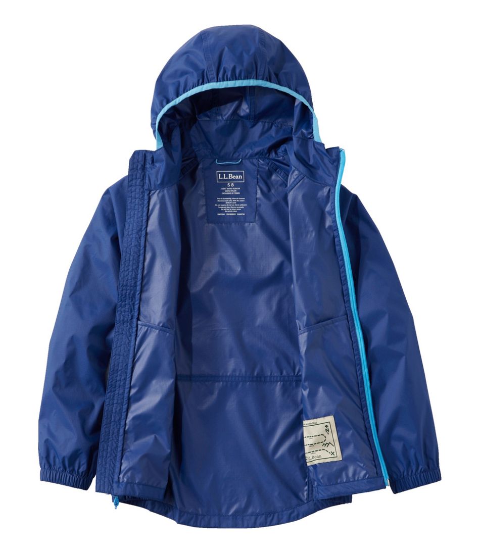 L.L.Bean Kids' Wind and Rain Jacket, Reflective Zipper OUTERWEAR