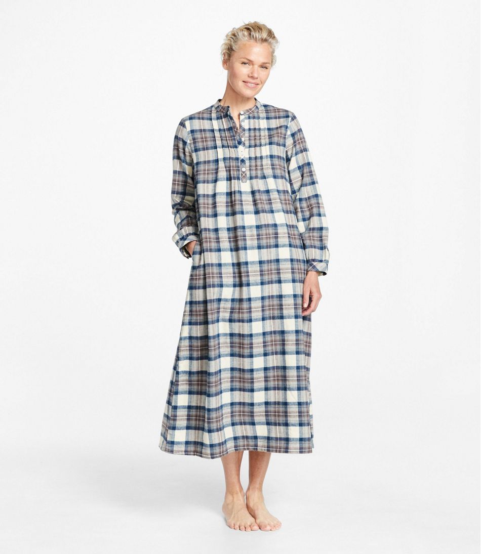 L.L.Bean Women's Scotch Plaid Flannel Nightgown CLOTHING