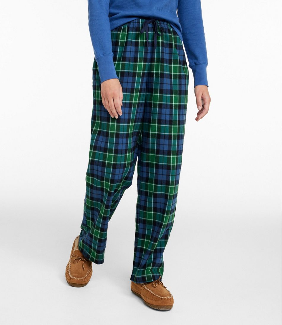 L.L.Bean Women's Flannel Sleep Pants, Plaid CLOTHING