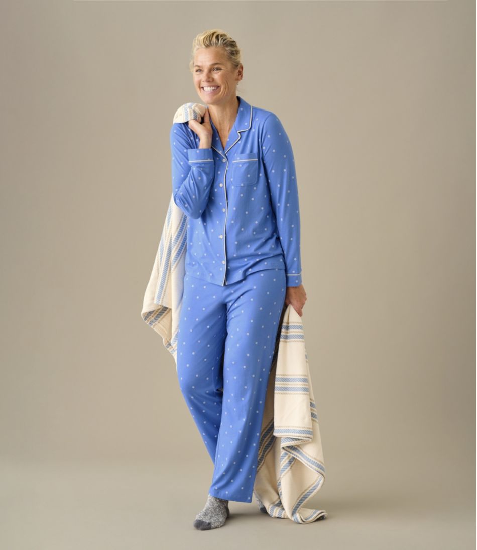 L.L.Bean Women's Super-Soft Shrink-Free Pajama Set, Button-Front CLOTHING