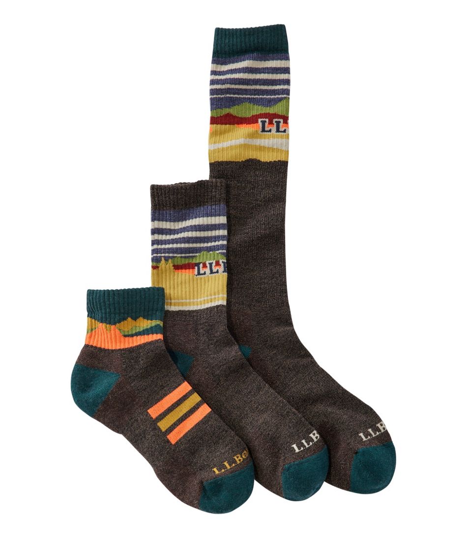 L.L.Bean Adults' Katahdin Over the Calf Hiker Socks, Mountain CLOTHING|FOOTWEAR