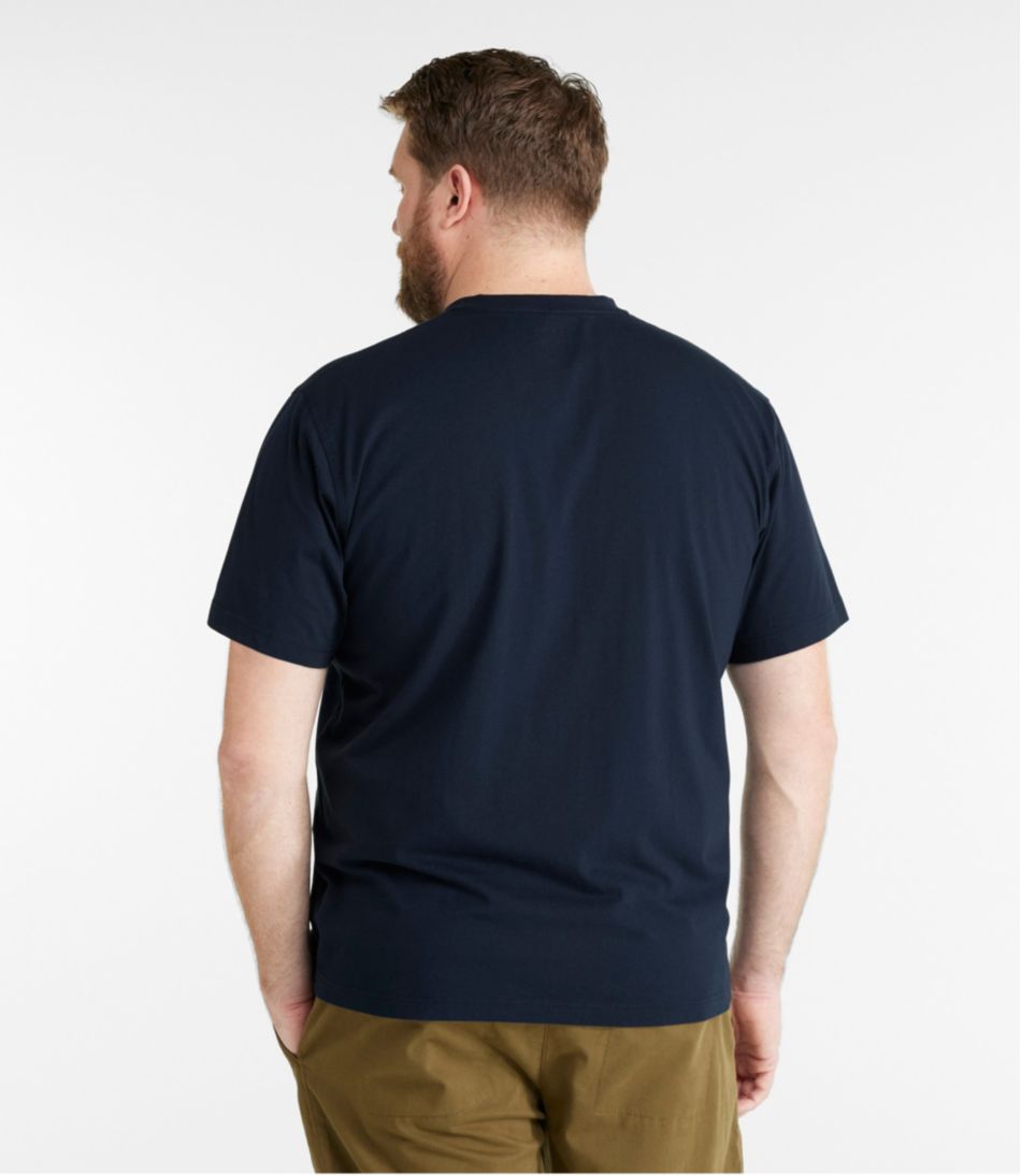 L.L.Bean Men's Carefree Unshrinkable Tee, Traditional Fit, Henley CLOTHING|SALE
