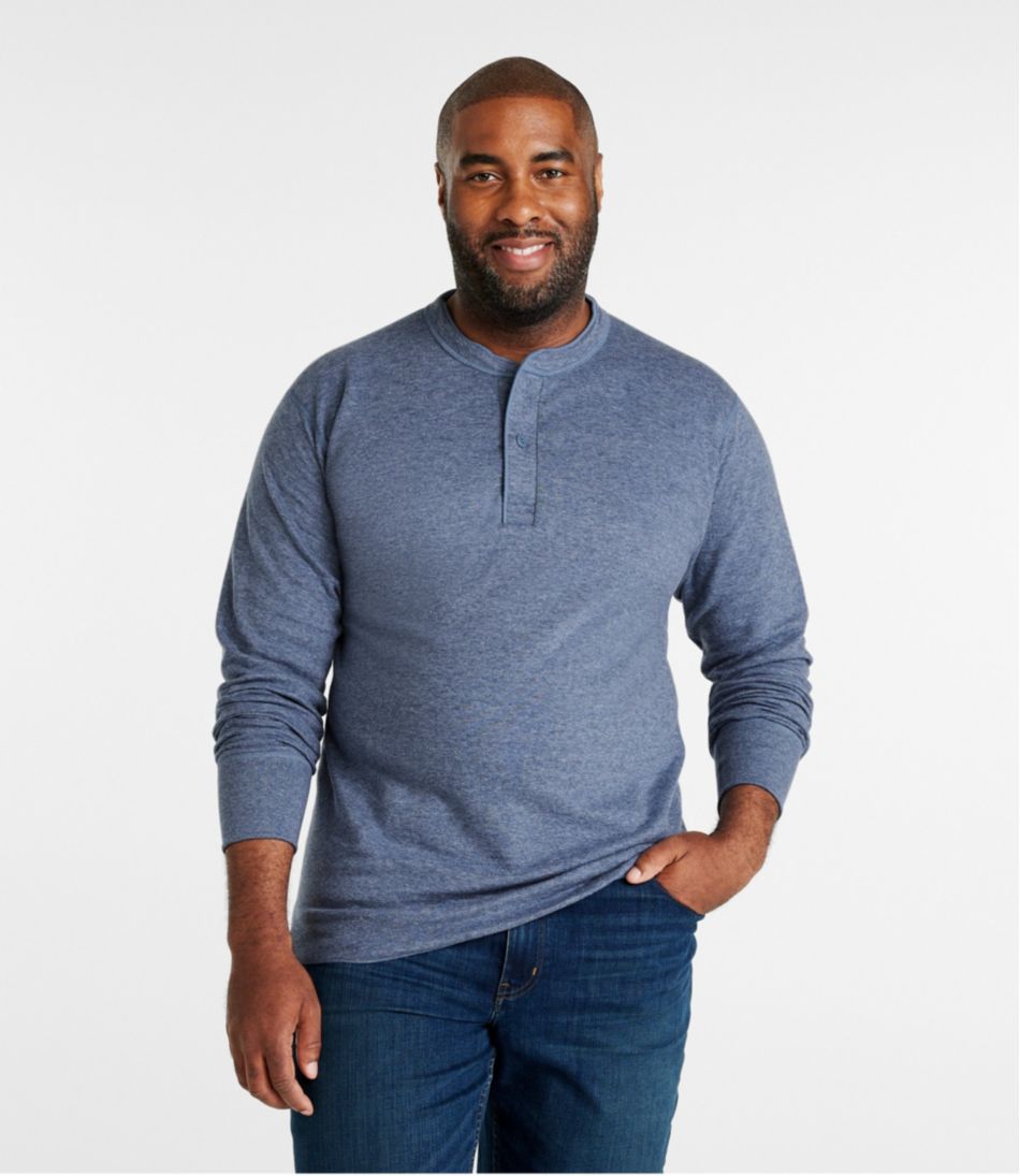 L.L.Bean Men's Two-Layer River Driver's Shirt®, Traditional Fit Henley CLOTHING