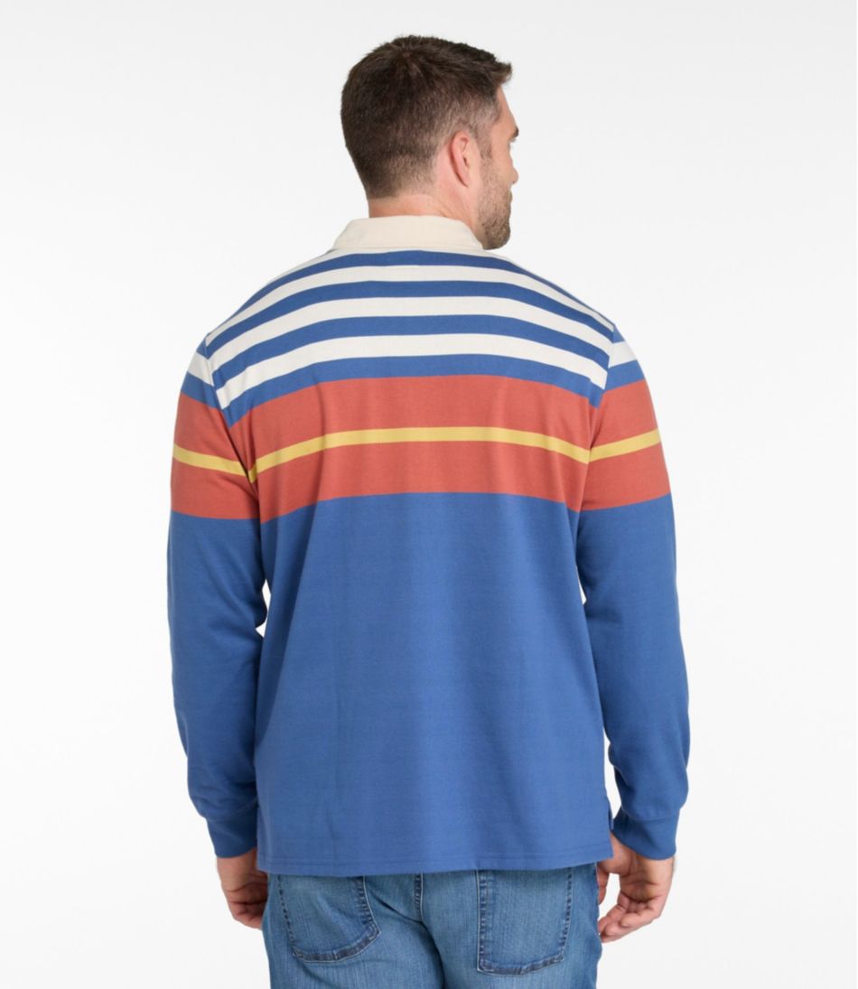 L.L.Bean Men's Bean's Vintage Soft Rugby, Chest Stripe CLOTHING|SALE