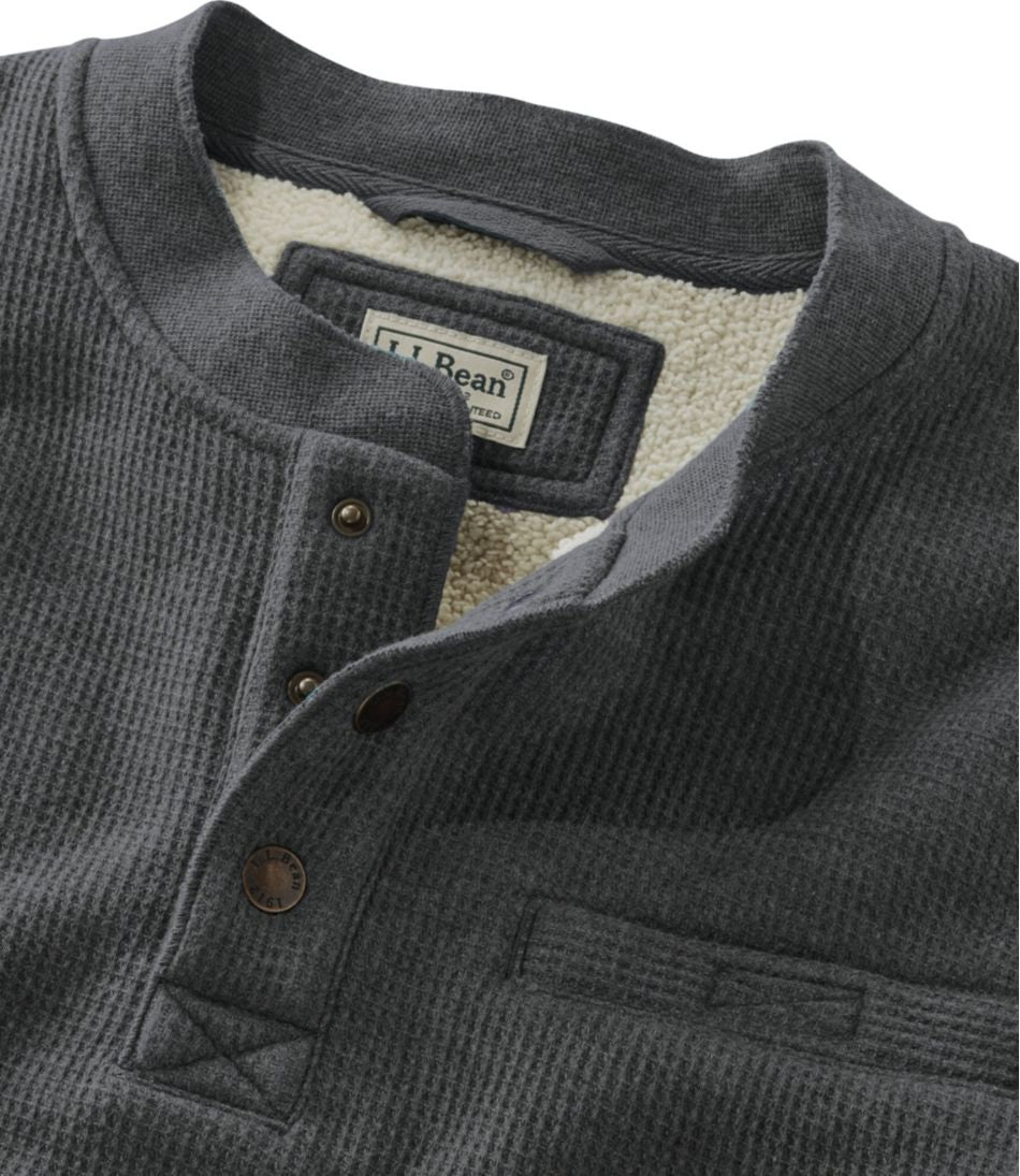L.L.Bean Men's Katahdin Iron Works® Bonded Waffle Fleece Henley CLOTHING