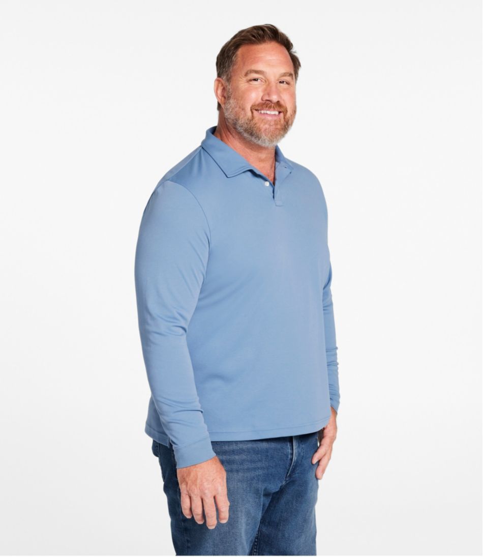 L.L.Bean Men's Comfort Stretch Performance® Polo, Long-Sleeve, Slightly Fitted CLOTHING|SALE
