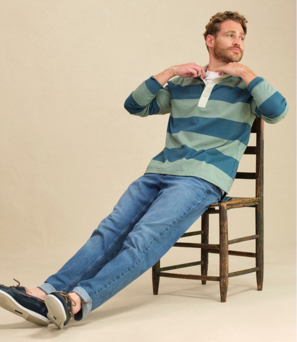 L.L.Bean Men's Bean's Vintage Soft Rugby, Stripe CLOTHING|SALE