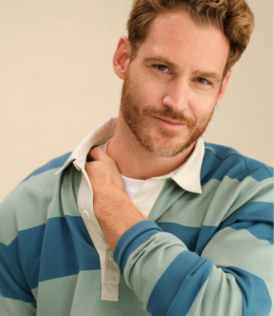 L.L.Bean Men's Bean's Vintage Soft Rugby, Stripe CLOTHING|SALE