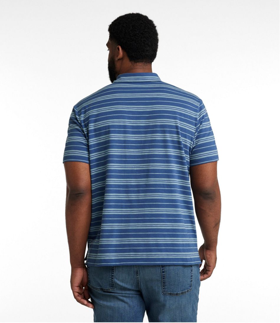 L.L.Bean Men's Lakewashed Performance Polo, Short-Sleeve, Stripe CLOTHING|SALE