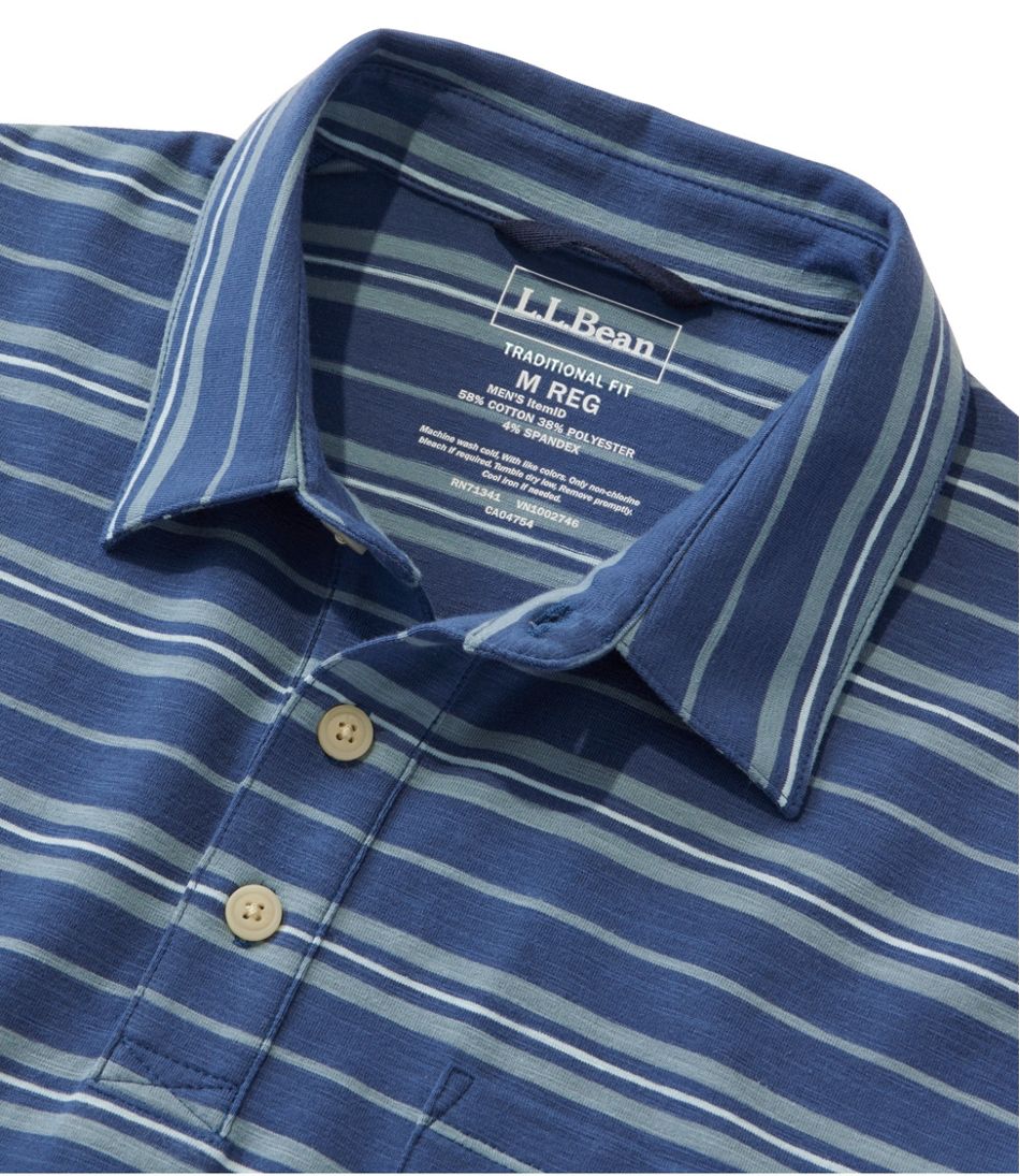 L.L.Bean Men's Lakewashed Performance Polo, Short-Sleeve, Stripe CLOTHING|SALE