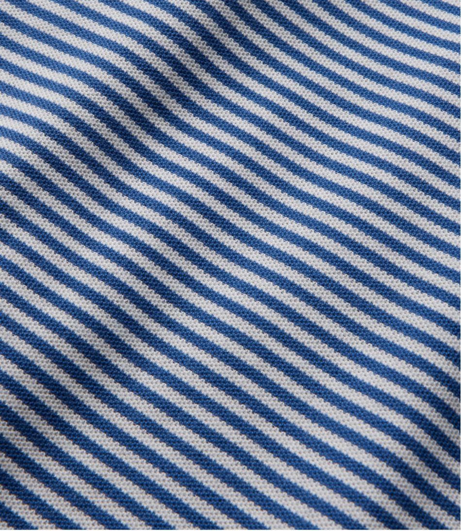 L.L.Bean Men's Premium Double L® Polo, Banded Short-Sleeve Without Pocket Stripe CLOTHING|SALE