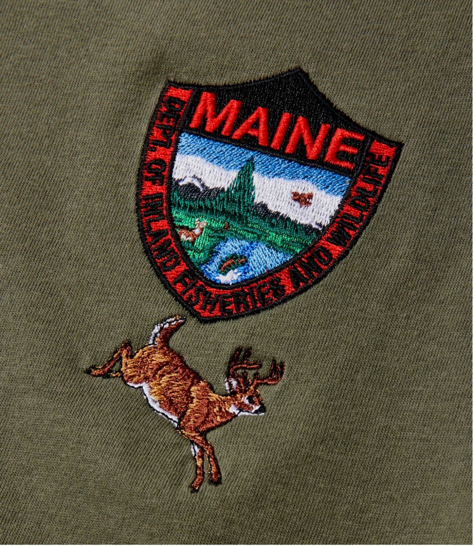 L.L.Bean Men's Maine Inland Fisheries and Wildlife Tee, White-Tailed Deer CLOTHING|OUTDOOR EQUIPMENT