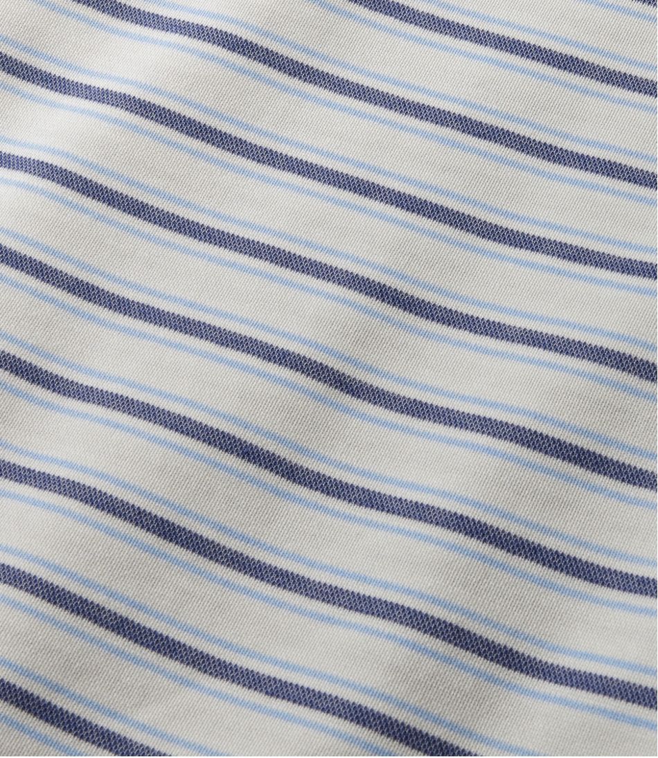 L.L.Bean Men's Comfort Stretch Performance® Polo, Long-Sleeve, Stripe CLOTHING