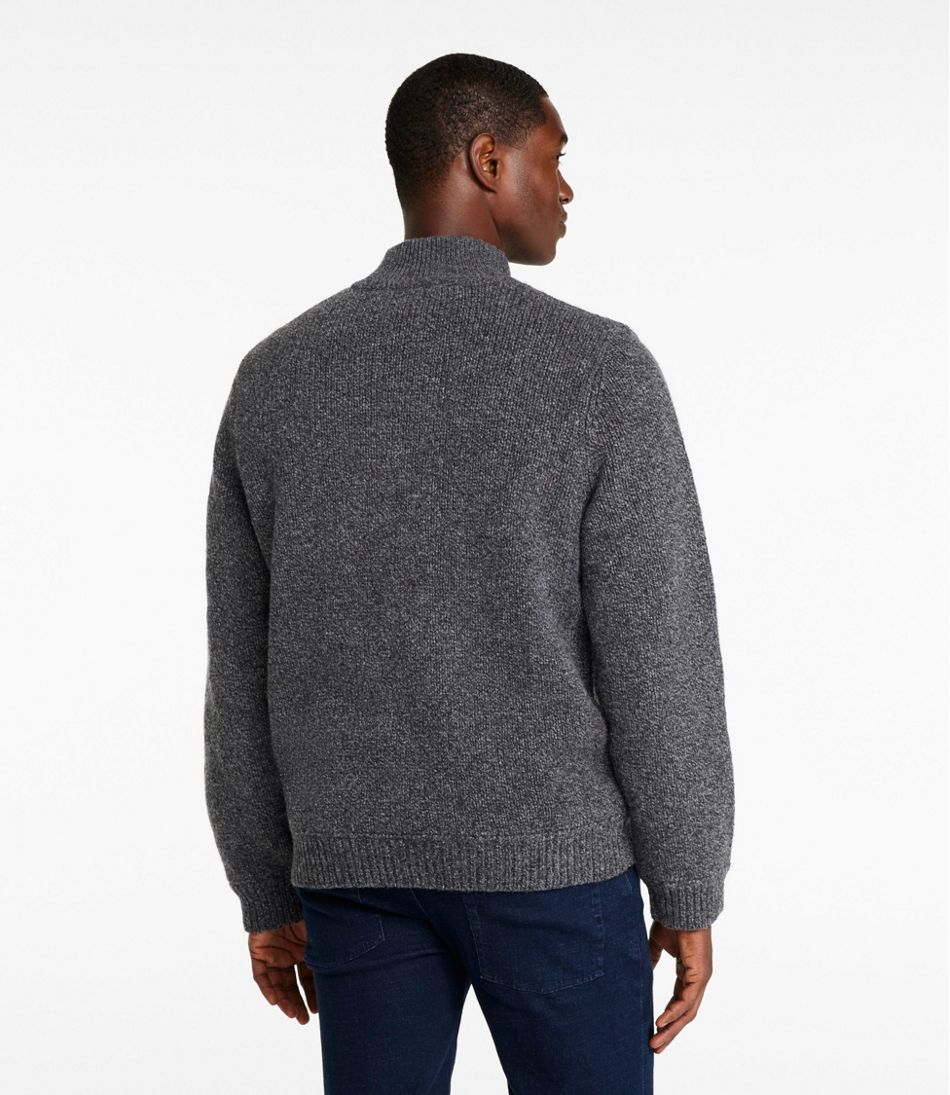 L.L.Bean Men's Classic Ragg Wool Sweater, Full-Zip Flannel-Lined CLOTHING