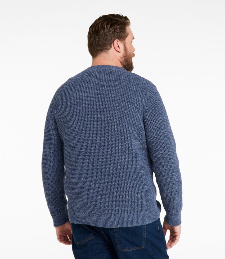 L.L.Bean Men's Organic Cotton Waffle Sweater, Henley CLOTHING