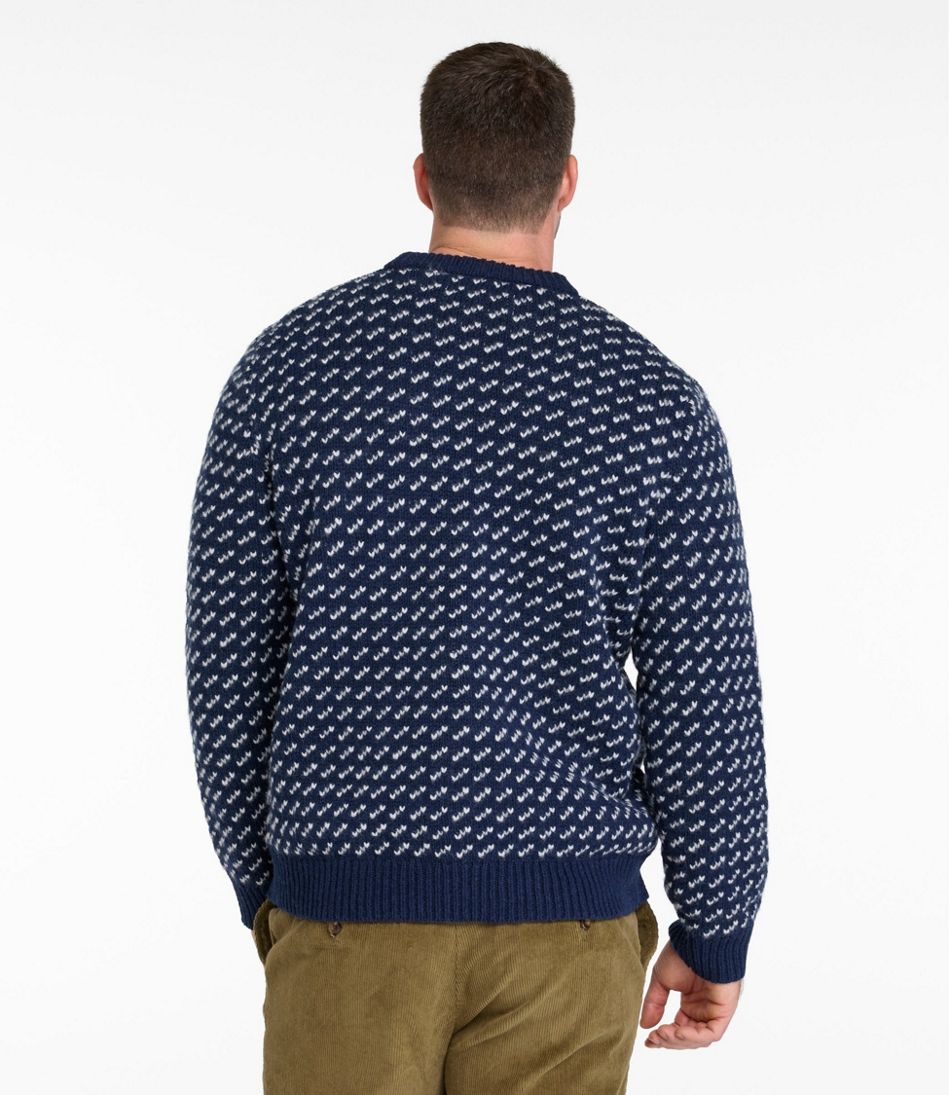 L.L.Bean Men's Bean's Classic Ragg Wool Sweater, Crewneck, Bird's-Eye CLOTHING