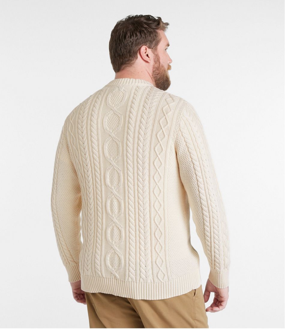 L.L.Bean Men's Bean's Heritage Soft Cotton Fisherman Sweater, Crewneck CLOTHING|SALE