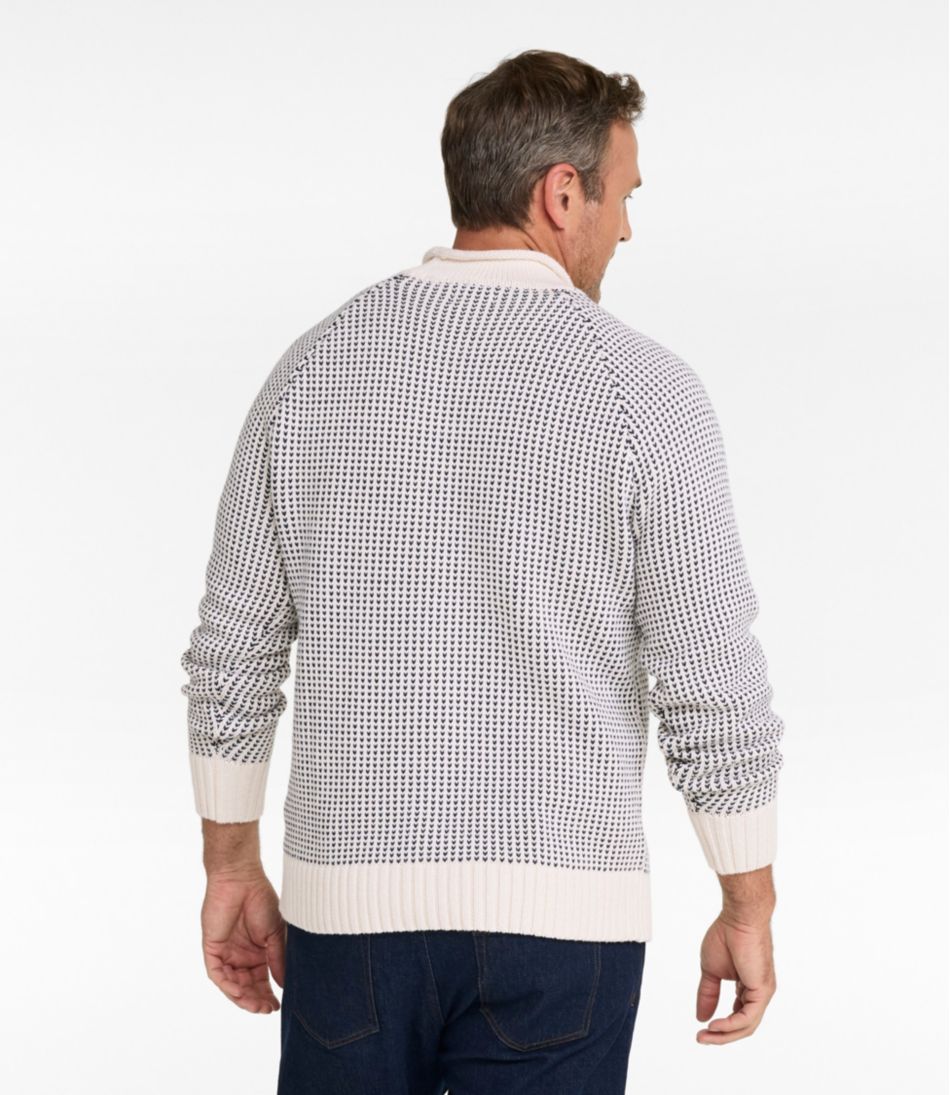 L.L.Bean Men's Signature Organic Cotton Rollneck Sweater, Fair Isle CLOTHING