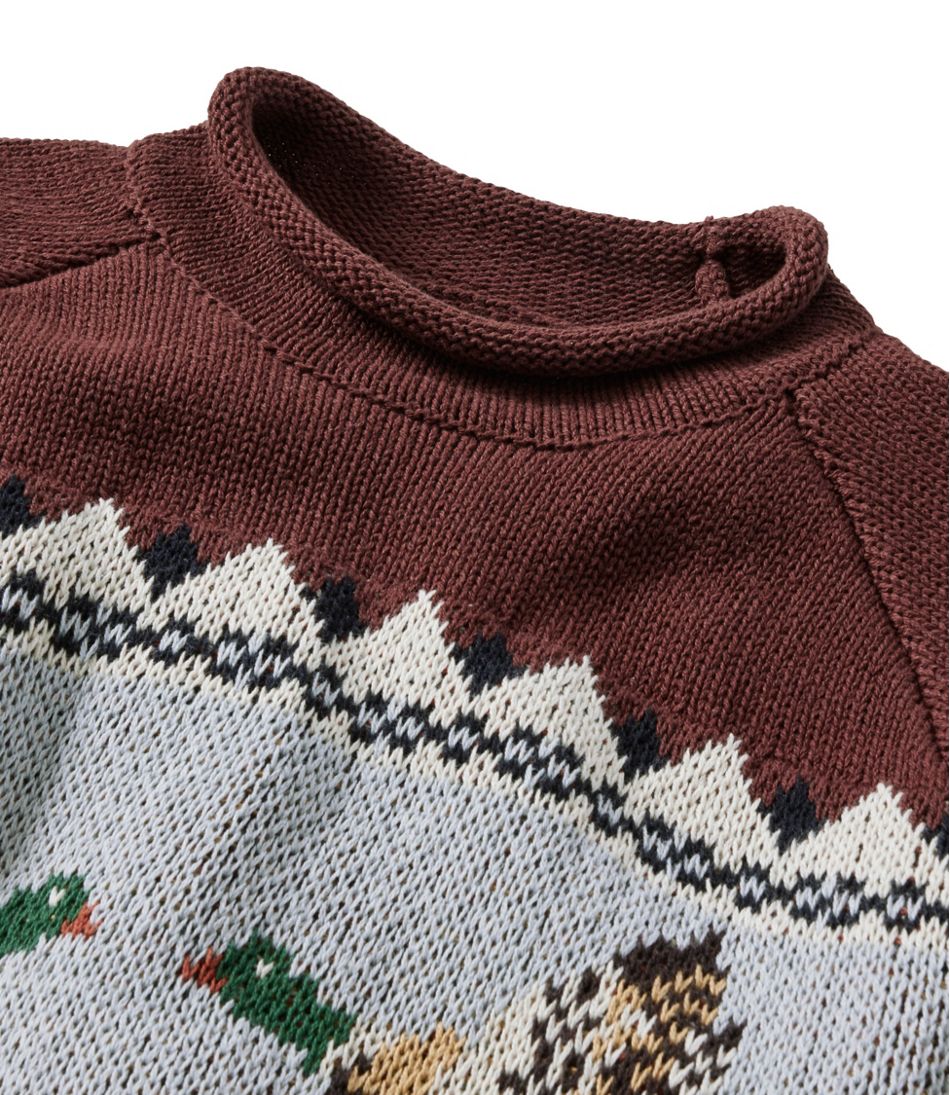 L.L.Bean Men's Signature Organic Cotton Rollneck Sweater, Fair Isle CLOTHING