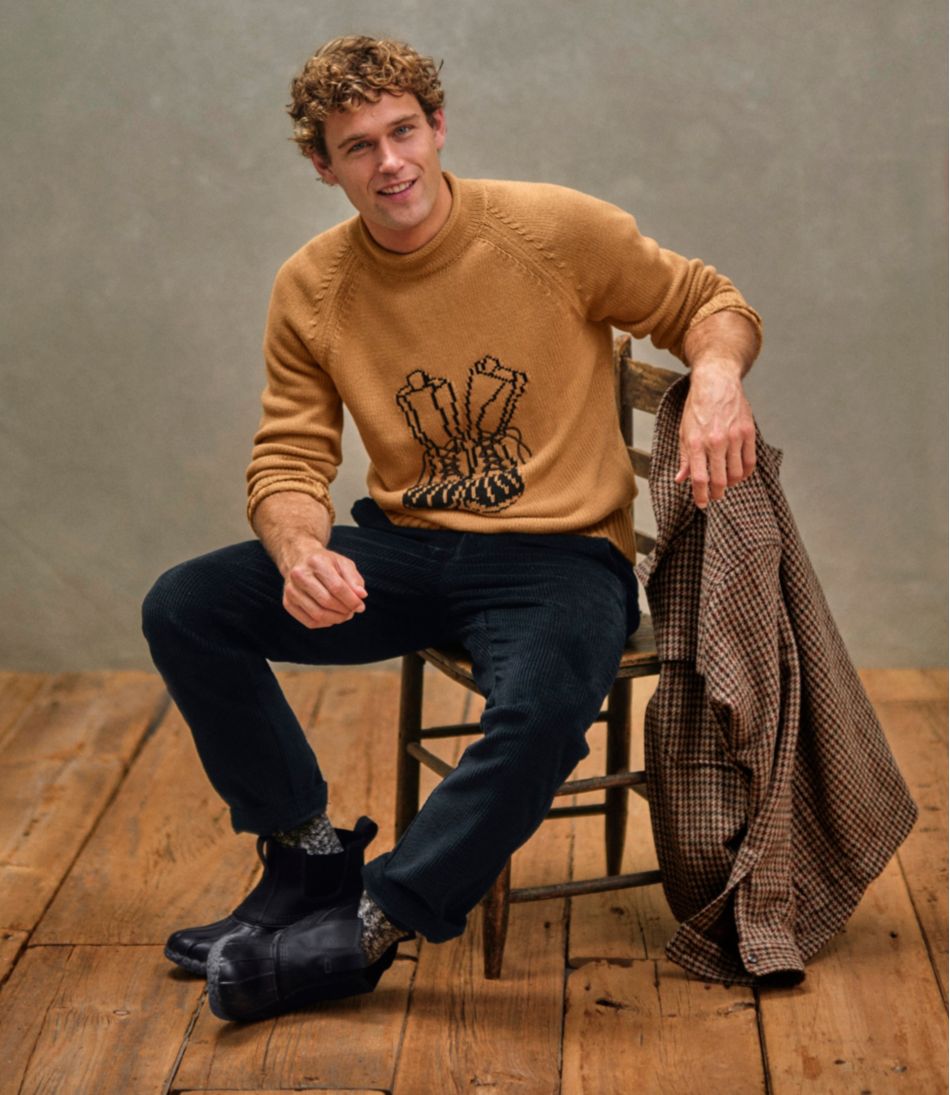 L.L.Bean Men's Signature Organic Cotton Rollneck Sweater, Fair Isle CLOTHING