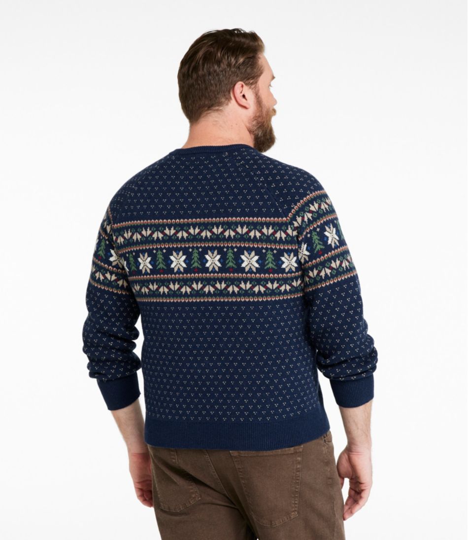 L.L.Bean Men's Wicked Soft Cotton/Cashmere Sweater, Crewneck, Pattern CLOTHING