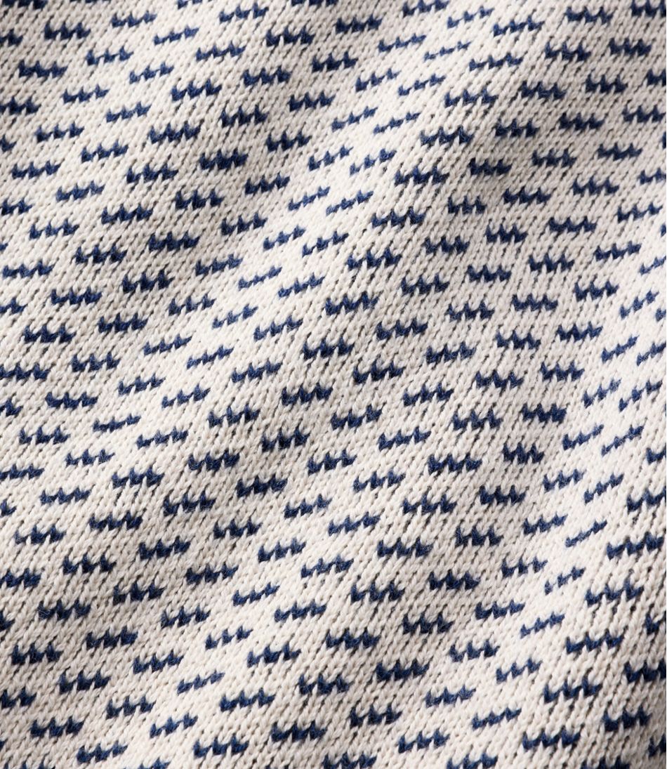 L.L.Bean Men's Wicked Soft Cotton/Cashmere Sweater, Crewneck, Pattern CLOTHING