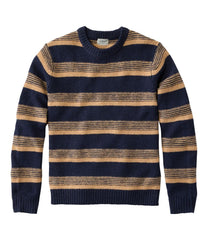 L.L.Bean Men's Bean's Classic Ragg Wool Sweater, Crewneck, Stripe CLOTHING