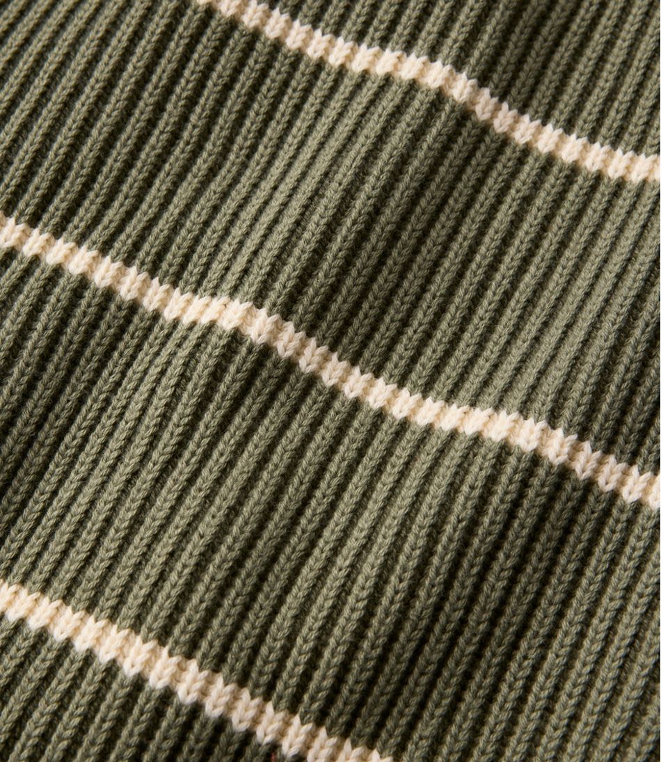 L.L.Bean Men's Mariner Rib Crew Sweater, Stripe CLOTHING