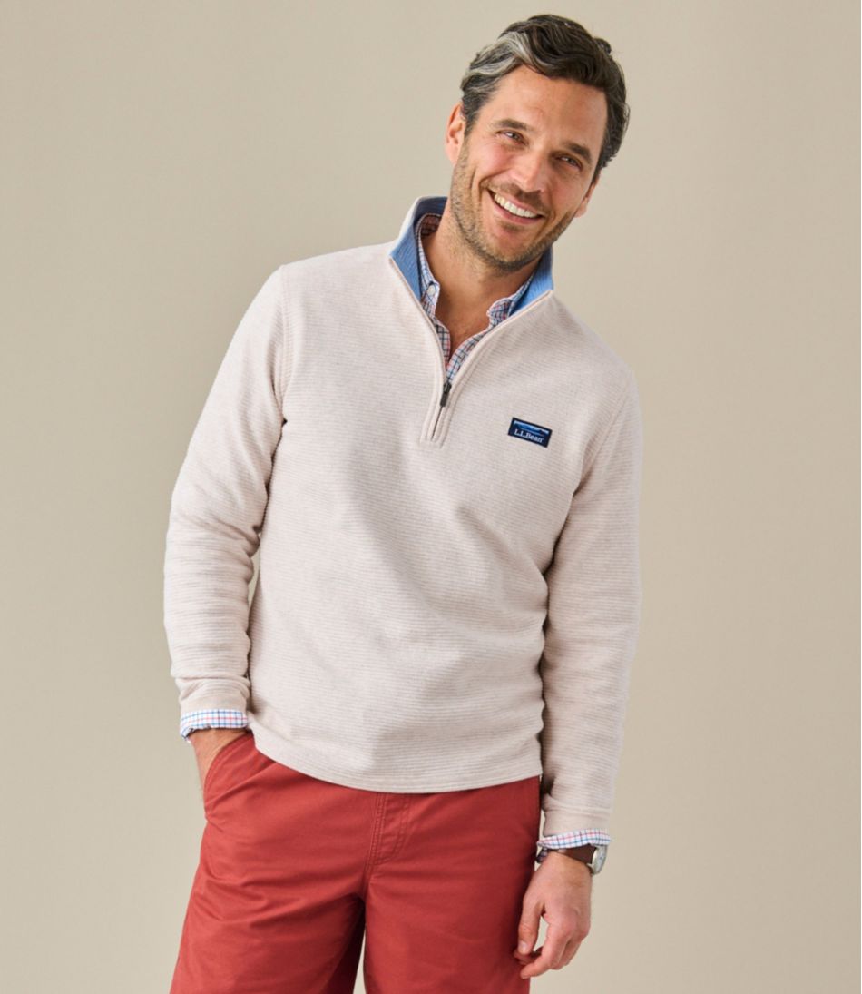 L.L.Bean Men's Lakewashed Double-Knit Quarter-Zip Pullover CLOTHING|SALE