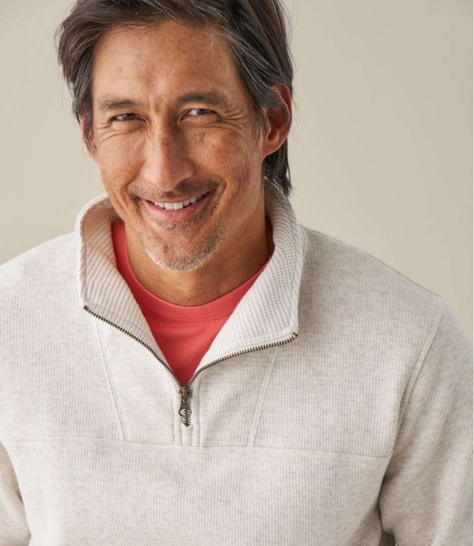 L.L.Bean Men's All Seasons Textured Sweats, Quarter-Zip CLOTHING|SALE