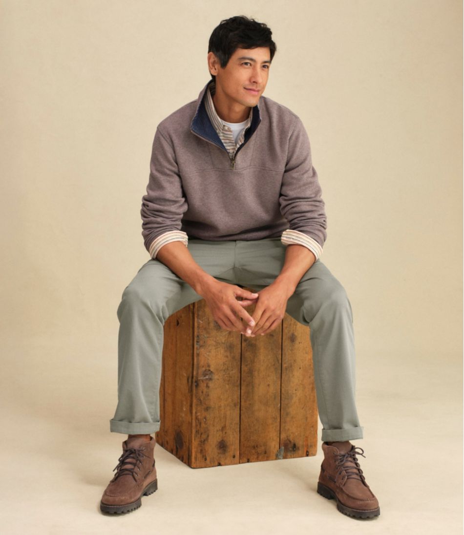 L.L.Bean Men's All Seasons Textured Sweats, Quarter-Zip CLOTHING|SALE
