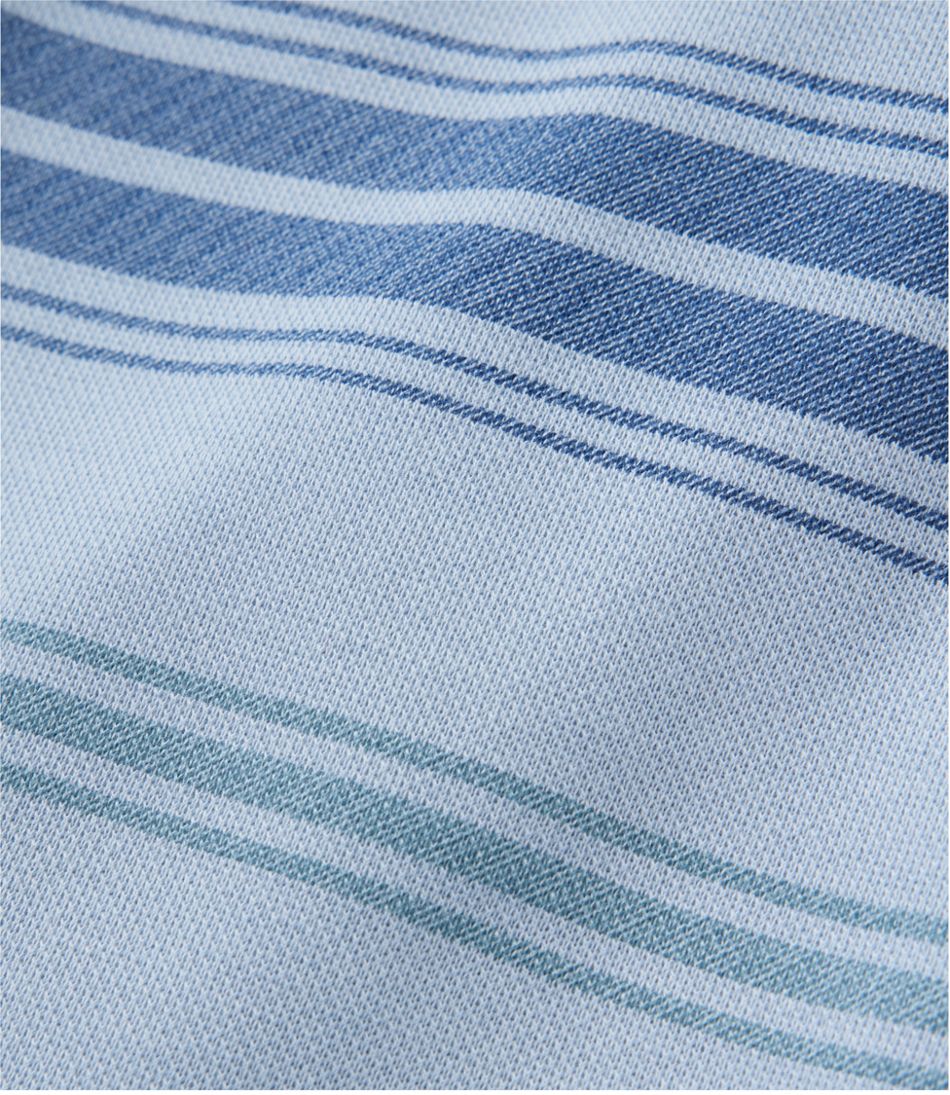 L.L.Bean Men's Comfort Stretch Performance® Piqué, Quarter-Zip Pullover, Stripe CLOTHING|SALE