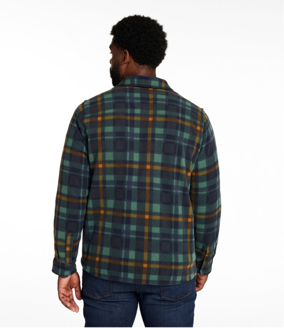 L.L.Bean Men's Bean's Mariner Fleece Shirt, Print CLOTHING