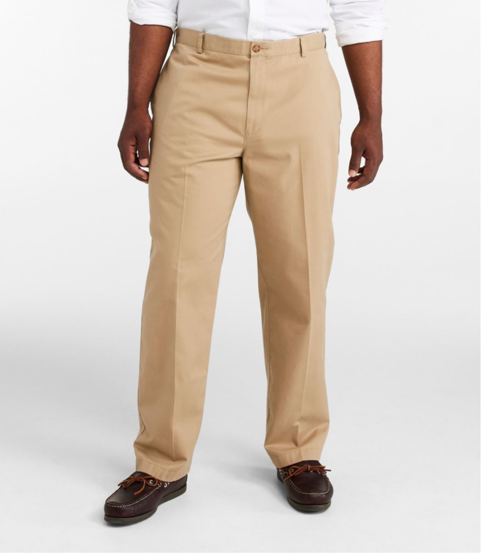 L.L.Bean Men's Wrinkle-Free Double L® Chinos, Natural Fit, Plain Front CLOTHING