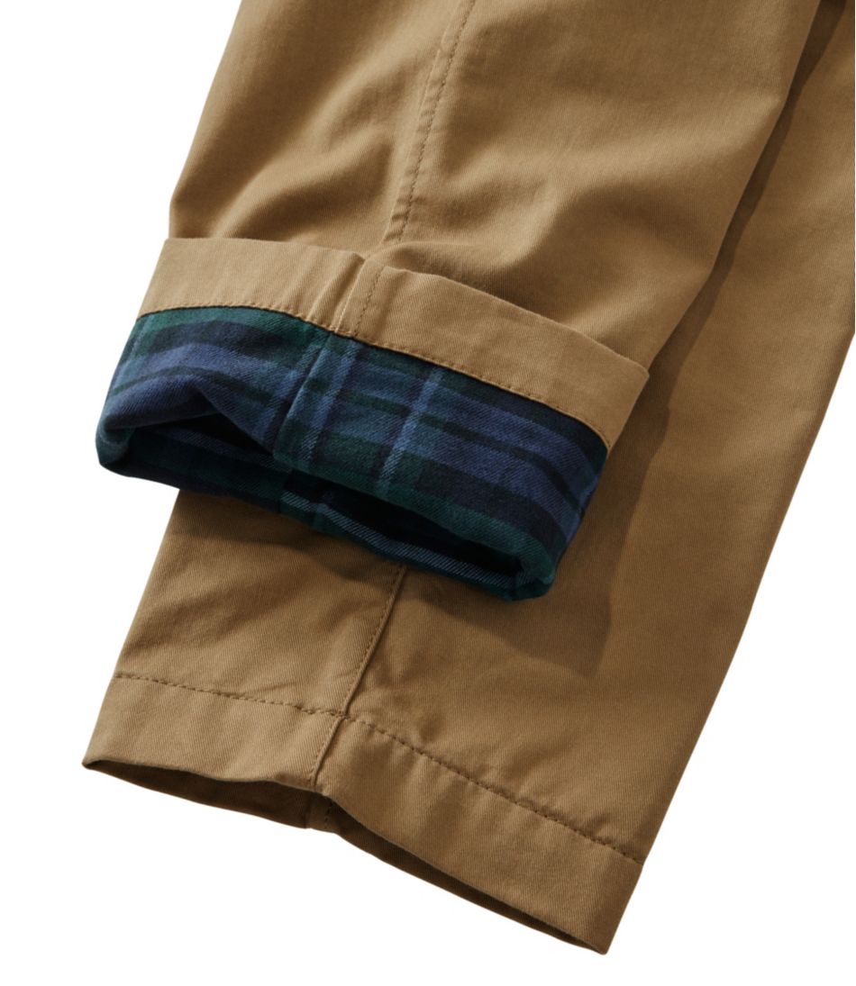 L.L.Bean Men's Comfort Stretch Dock Pants, Standard Fit, Straight Leg, Flannel-Lined CLOTHING|SALE